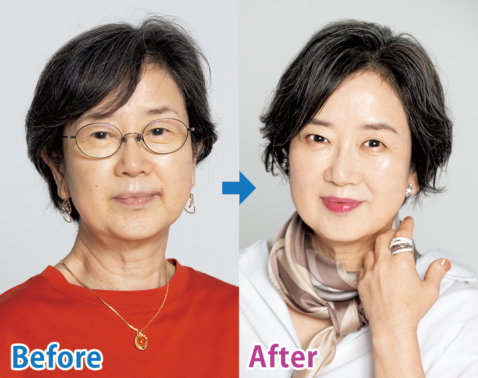 顔立ちがハッキリ美しく！72歳ばあばが若々しく大変身…驚きのBefore→After