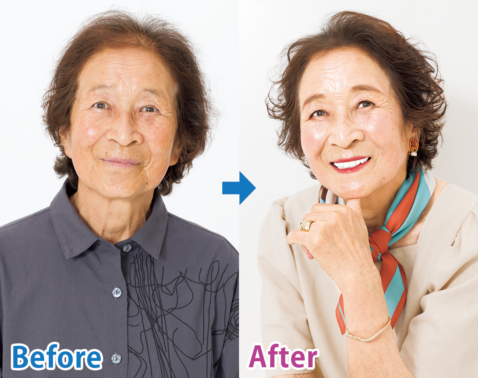 80歳ばあばがファッションとヘアメイクで素敵すぎる大変身…驚きのBefore→After