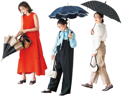 日傘をまいにち使う人におすすめ！「40代＆50代の初夏コーデ」３選