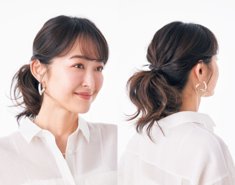 湿度で髪の毛ぺったり…「大人のポニーテール」でボリューム不足解消！