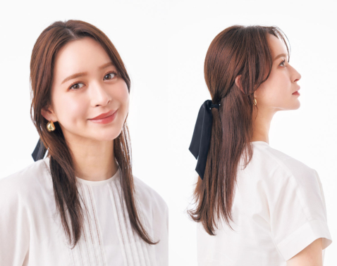 ダウンスタイルなのに地味見えしない！お手入れ楽ちん「ヘアアレンジ」あります