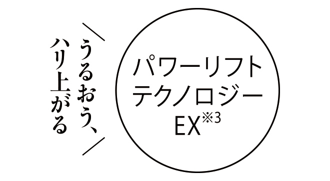 うるおう、ハリ上がるパワーリフトテクノロジーEX