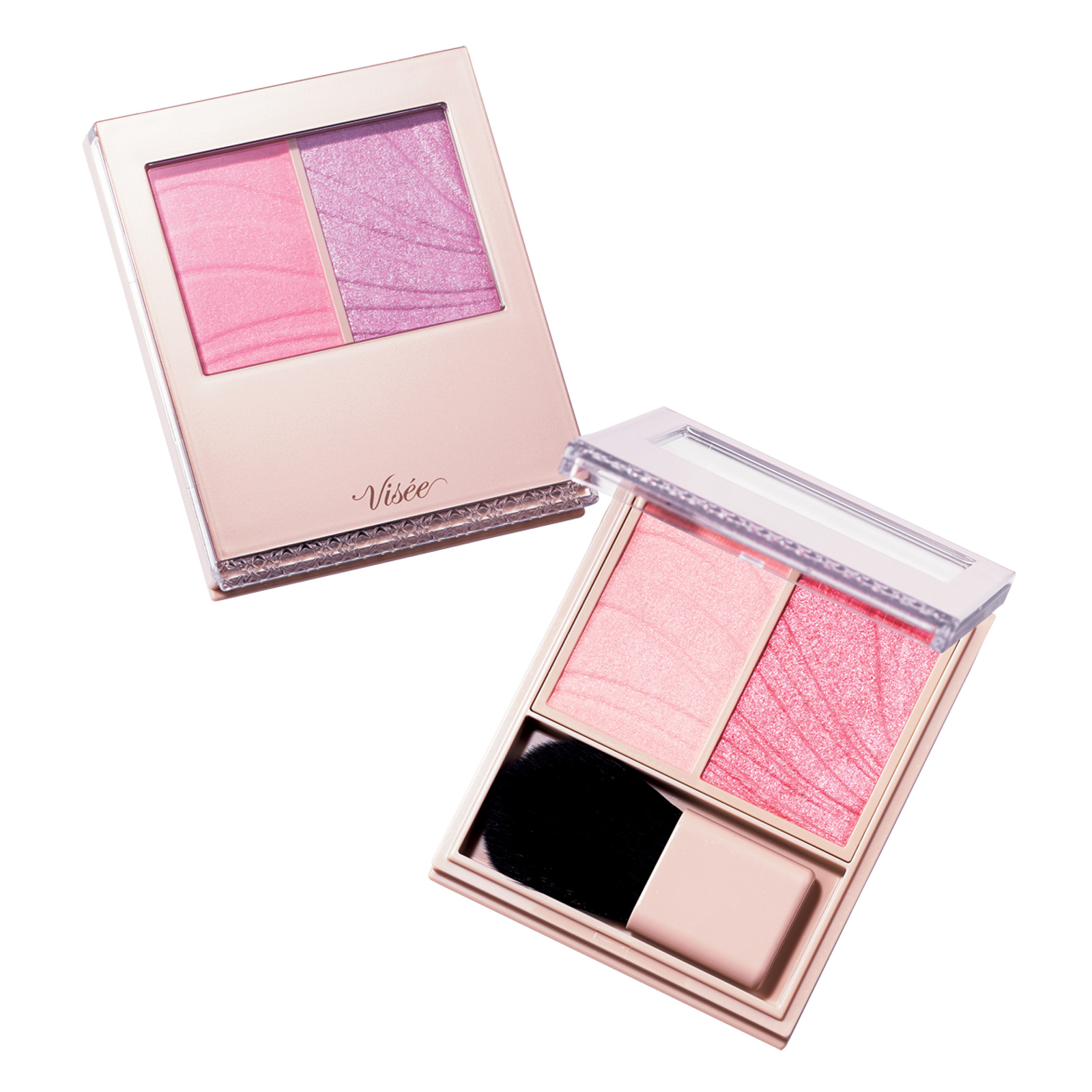 レイヤード フルリ チーク 左から：PU-5、PK-2