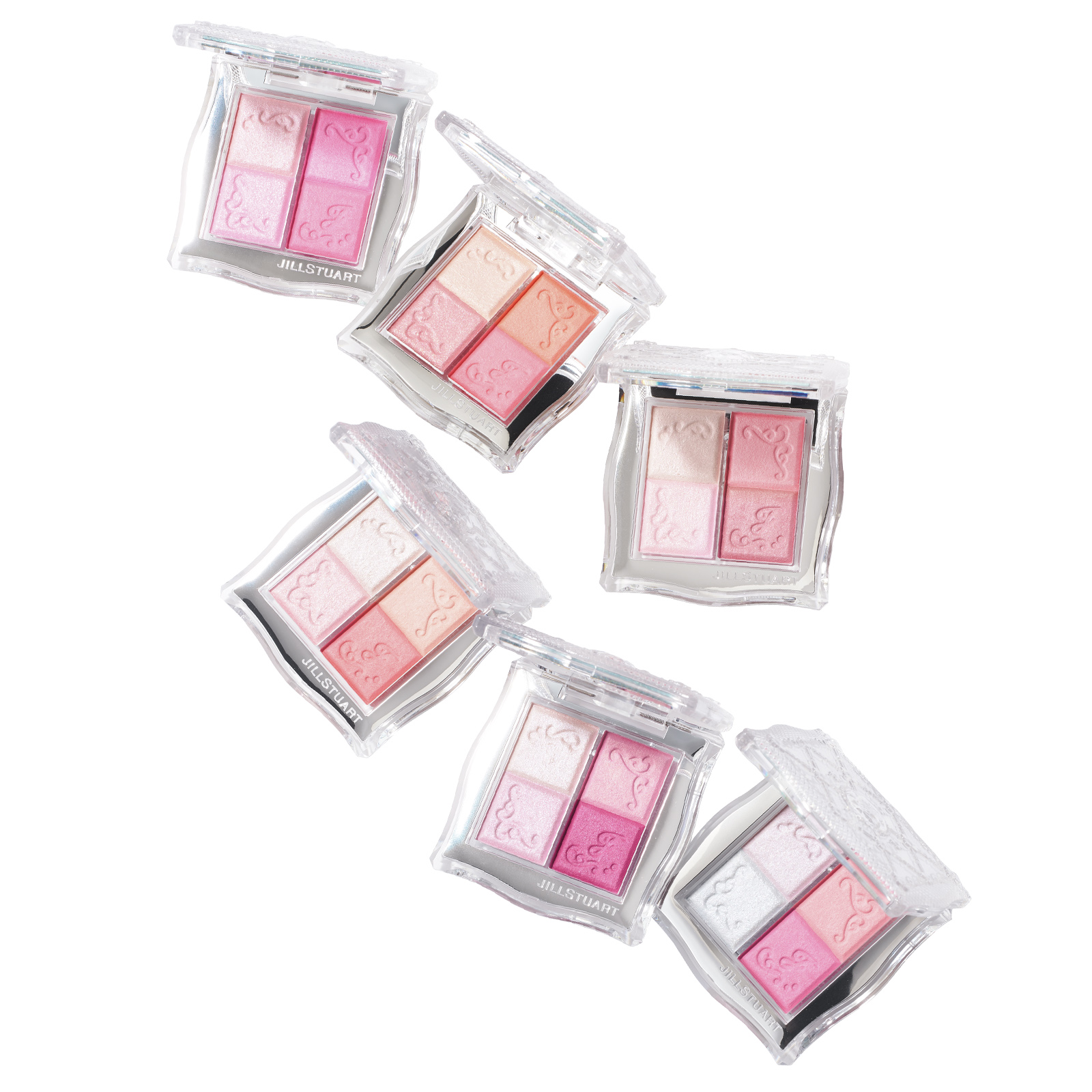 ジルスチュアート クチュール ミックスブラッシュ コンパクト 上から：01、02、03、04、05、101