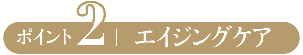 ポイント2 エイジングケア